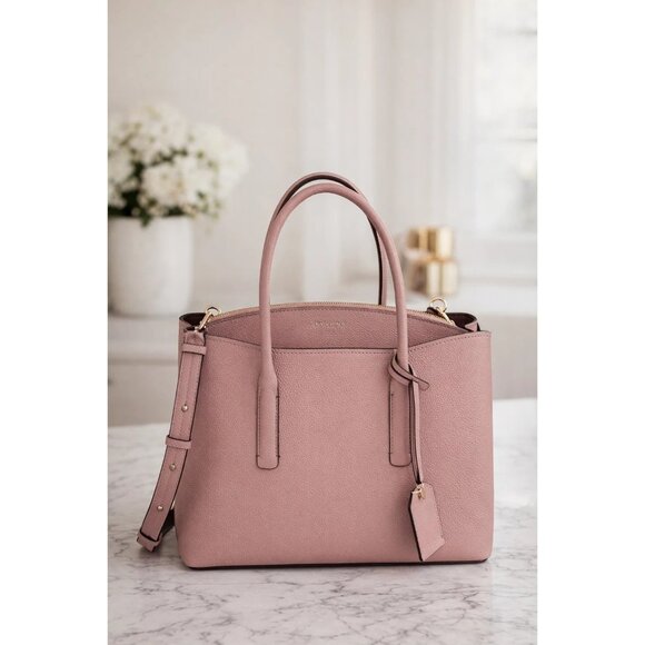 Kate Spade New York Handbags - Kate Spade New York Marqaux Leather Satchel Crossbody Mauve Pink NEW